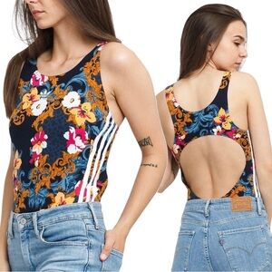 Adidas X Her Studio London Body Flower Bodysuit Fashion Top Backless Size Medium